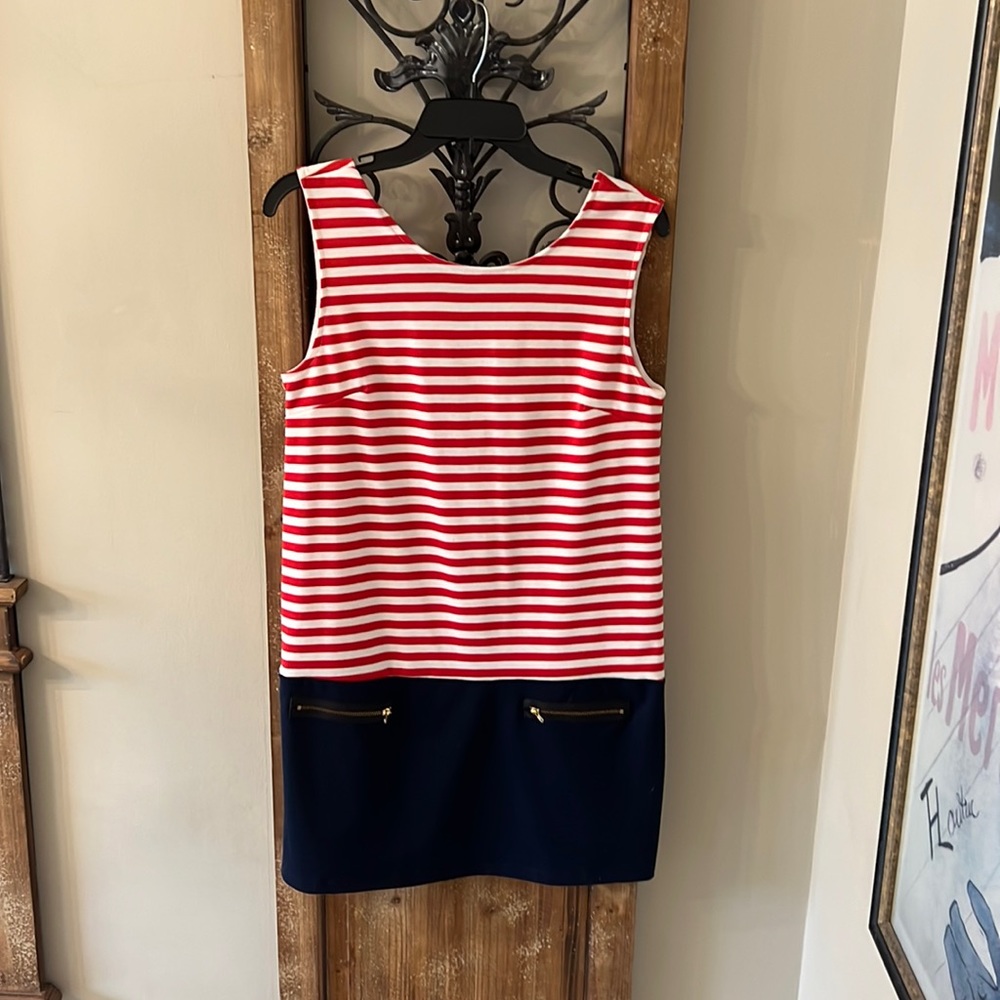 Karlie dress Matt red stripe